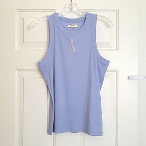Madewell Brightside Cutaway Tank Medium NWT Blue